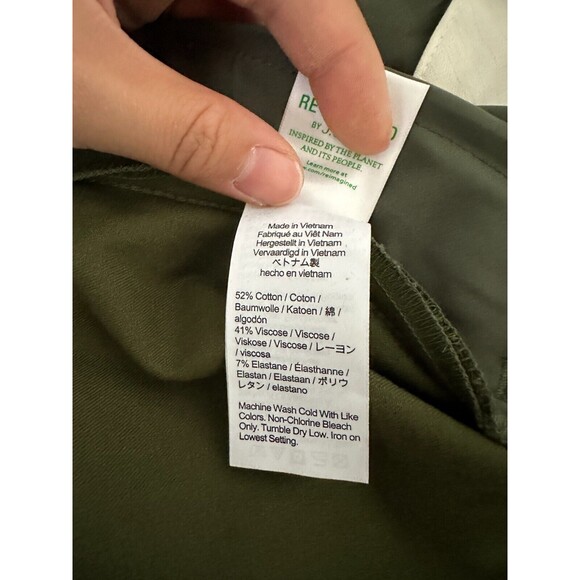 J.Crew Kate Straight Leg Bi-Stretch Cotton Trousers Laurel Green Women's 22 NEW - Picture 7 of 8